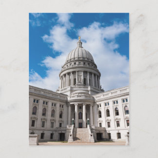 Wisconsin State Capitol Building and Entrance Postcard