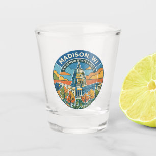 Wisconsin State Capitol USA Shot Glass