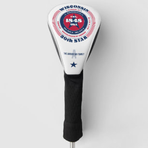 Wisconsin State Circle Custom Golf Head Cover