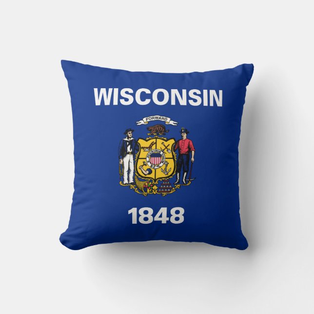 Wisconsin State Flag Cushion (Front)