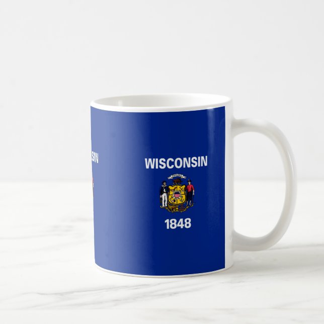 Wisconsin State Flag Design Coffee Mug (Right)
