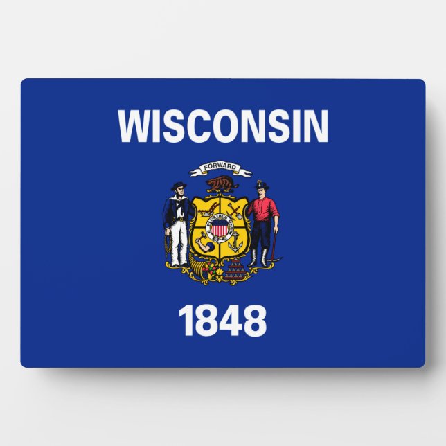 Wisconsin State Flag Design Plaque (Front)