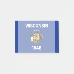 Wisconsin State Flag Design Post-it Notes