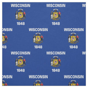 Wisconsin State Flag Fabric