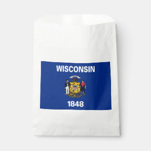Wisconsin State Flag Favour Bag