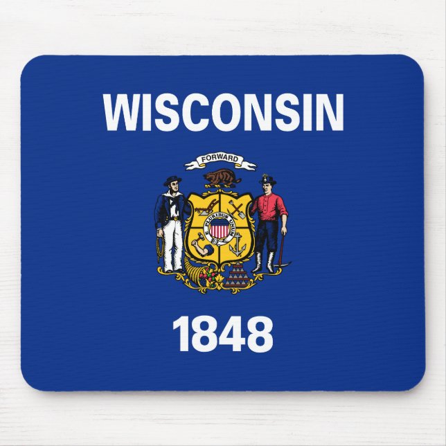 Wisconsin State Flag Mouse Pad (Front)