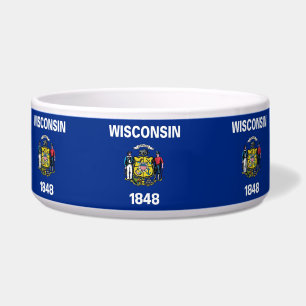 Wisconsin State Flag Pet Bowl