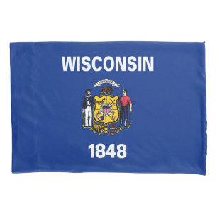 Wisconsin State Flag Pillowcase