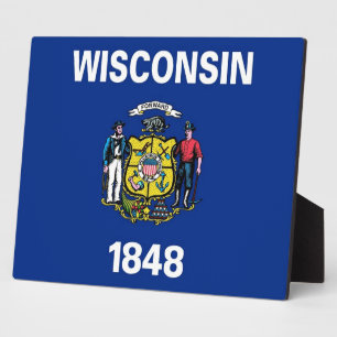 Wisconsin State Flag Plaque