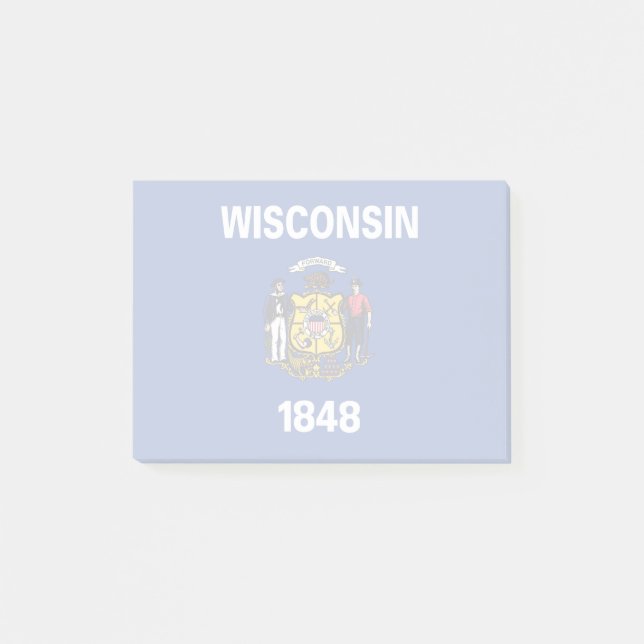 Wisconsin State Flag Post-it Notes (Front)