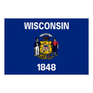 Wisconsin State Flag Poster