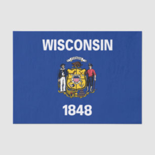 Wisconsin State Flag Tissue Paper