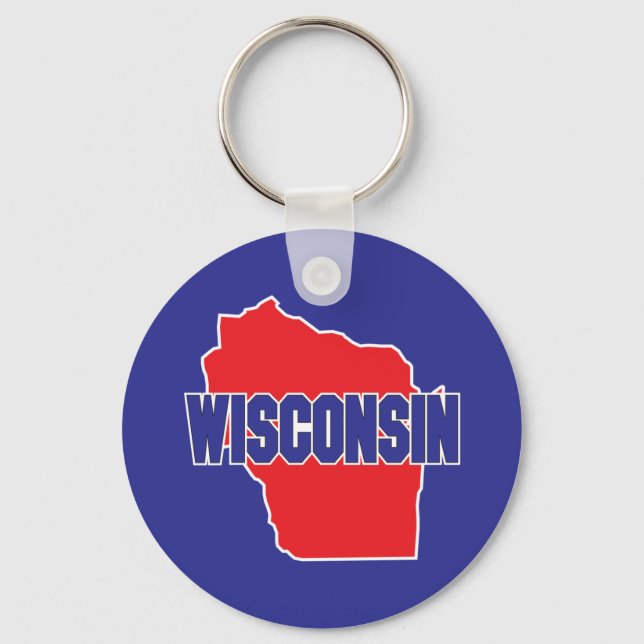 Wisconsin State Key Ring (Front)