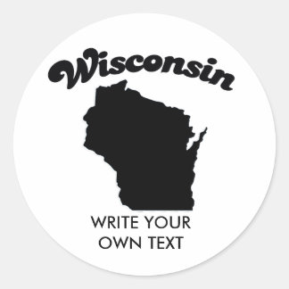 WISCONSIN STATE MOTTO T-SHIRT CLASSIC ROUND STICKER