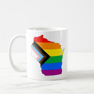 Wisconsin State Pride LGBTQ Progress Pride Coffee Mug
