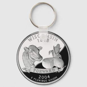 Wisconsin State Quarter Key Ring