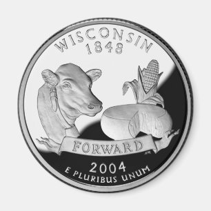 Wisconsin State Quarter Magnet