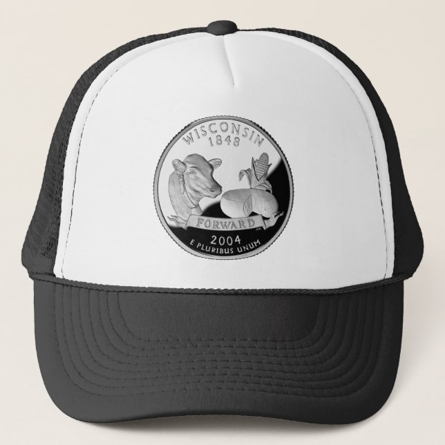 Wisconsin State Quarter Trucker Hat (Front)