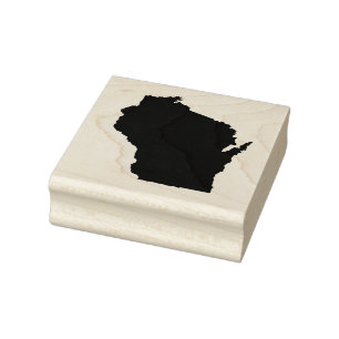 Wisconsin State Solid Rubber Art Stamp