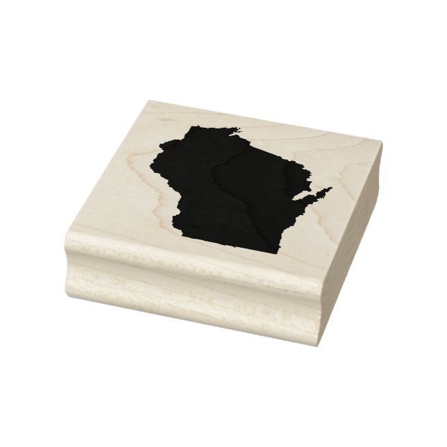Wisconsin State Solid Rubber Art Stamp (Stamp)