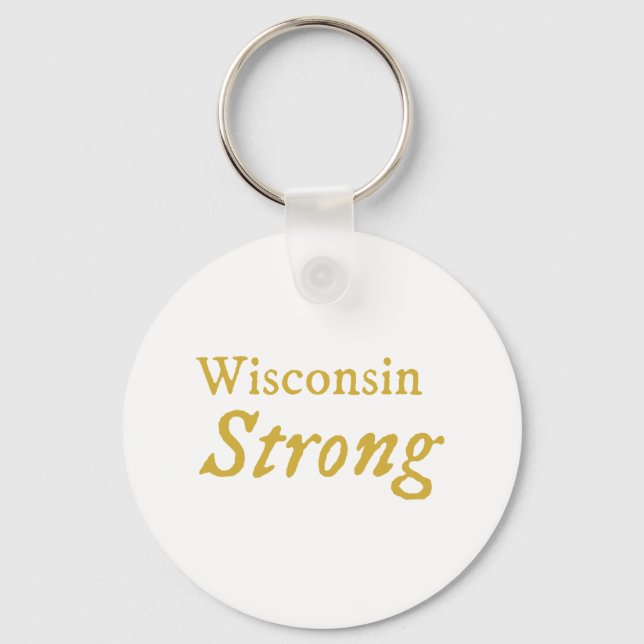 Wisconsin Strong   Key Ring (Front)