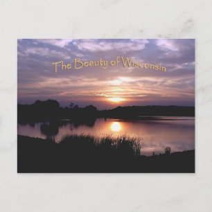 Wisconsin sunset postcard