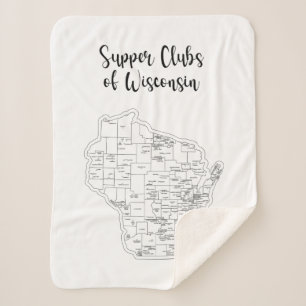 Wisconsin Supper Club Small Sherpa Blanket