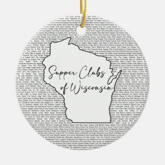 Wisconsin Supper Club Theme Ceramic Ornament