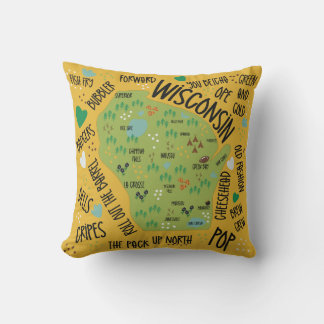 Wisconsin theme Pillow