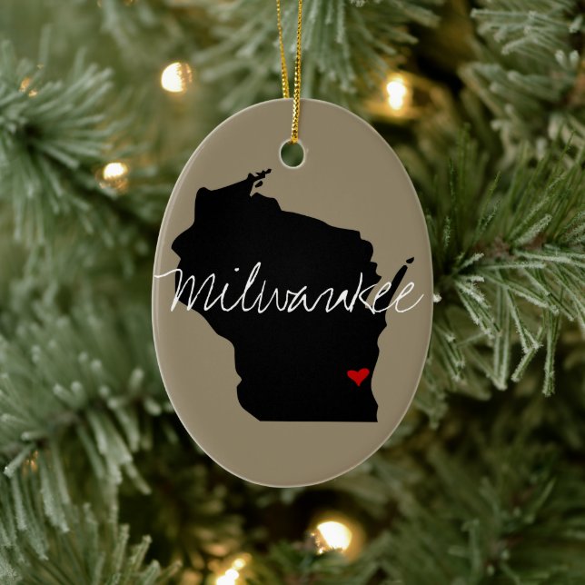 Wisconsin Town Ceramic Tree Decoration (Tree)