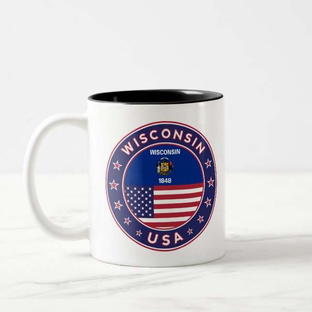 Wisconsin Two-Tone Coffee Mug (Left)