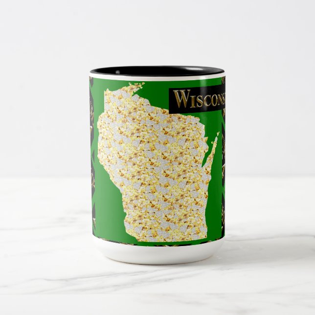 WISCONSIN  Two-Tone COFFEE MUG (Center)