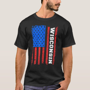Wisconsin Usa Flag T-Shirt