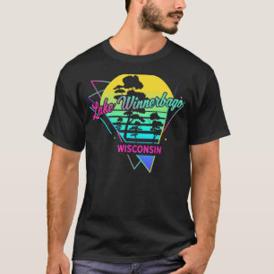 Wisconsin   USA Nostalgic Retro Lake Winnebago T-Shirt