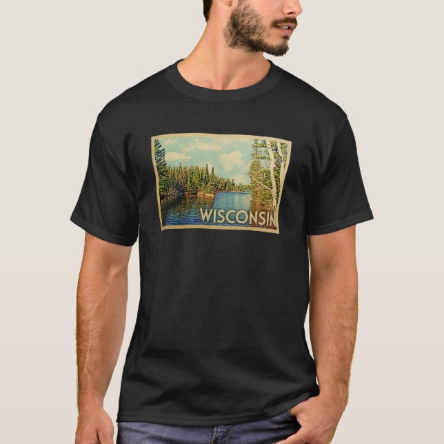 Wisconsin Vintage Travel T-shirt (Front)