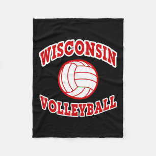 Wisconsin Volleyball Classic Style  Fleece Blanket