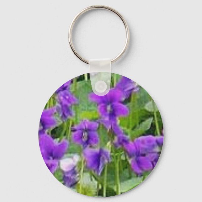 Wisconsin Wood Violets Key Ring (Front)