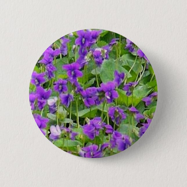 Wisconsin Wood Violets Pin-Back Button (Front)