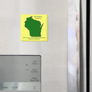 Wisconsinite Champions Football, Cheese and Beer Magnet