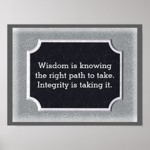 Wisdom and Integrity - art print