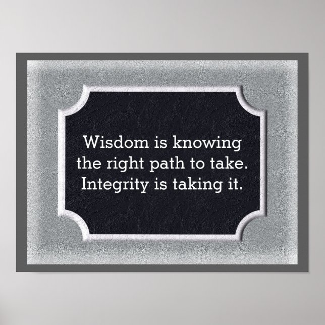 Wisdom and Integrity - art print (Front)
