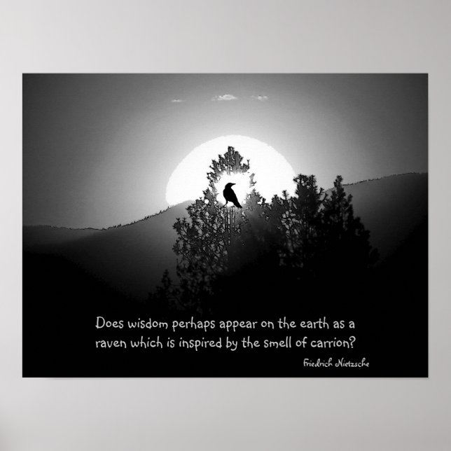 Wisdom As A Raven Poster (Front)