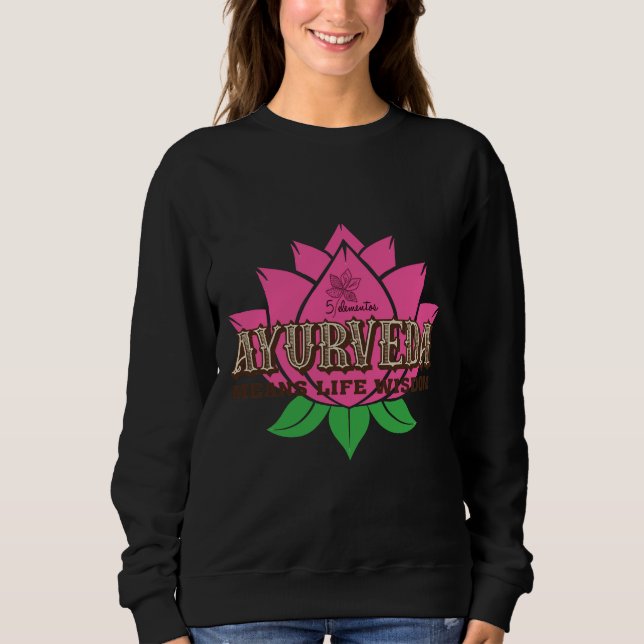 Wisdom Ayurveda Pink Sweatshirt (Front)