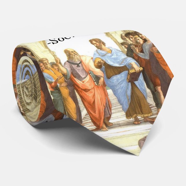 Wisdom begins in Wonder - School of Athens Tie (Rolled)