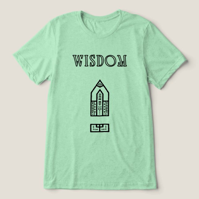 Wisdom bullet arrow Tri-Blend shirt (Design Front)