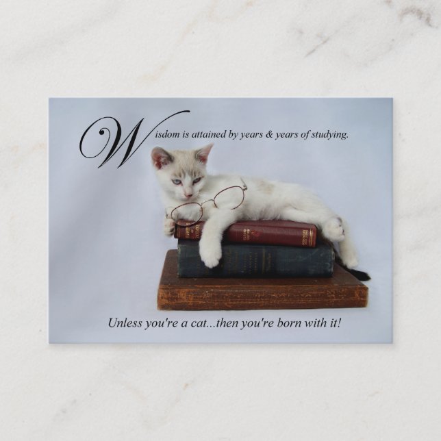 Wisdom (cat) Business/Calling Card (Front)