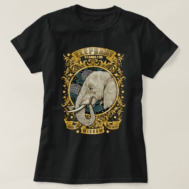 Wisdom elephants T-Shirt (Design Front)
