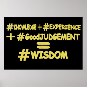 "WISDOM EQUATION" Cute Expression Design. Buy Now Poster