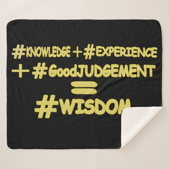 "WISDOM EQUATION" Cute Expression Design. Buy Now Sherpa Blanket (Front (Horizontal))