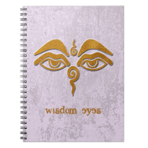 wisdom eyes gold notebook